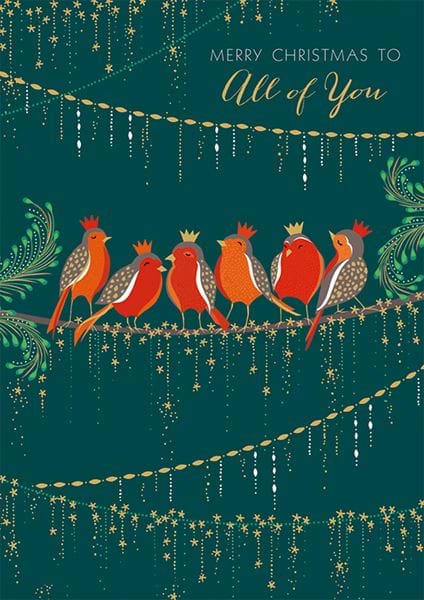 Robins All of You Christmas Card