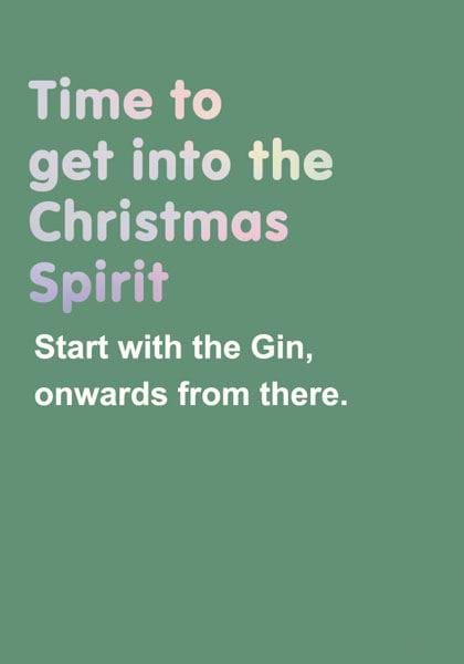 Start With The Gin Christmas Card