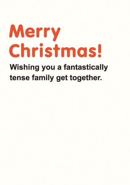 Tense Family Get Together Christmas Card