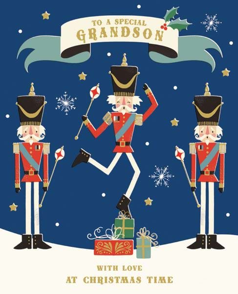 Toy Soldiers Grandson Christmas Card