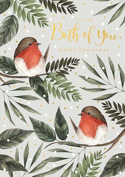 Robins Both of You Christmas Card