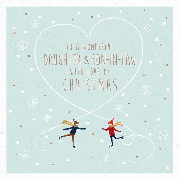 Skating Daughter & Son-in-law Christmas Card