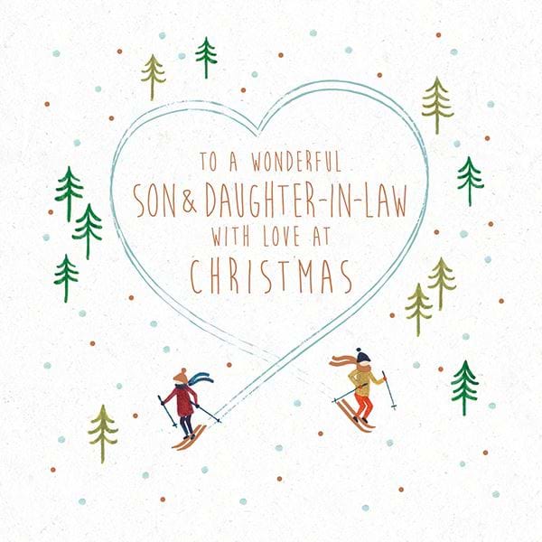 Skiing Son & Daughter-in-law Christmas Card