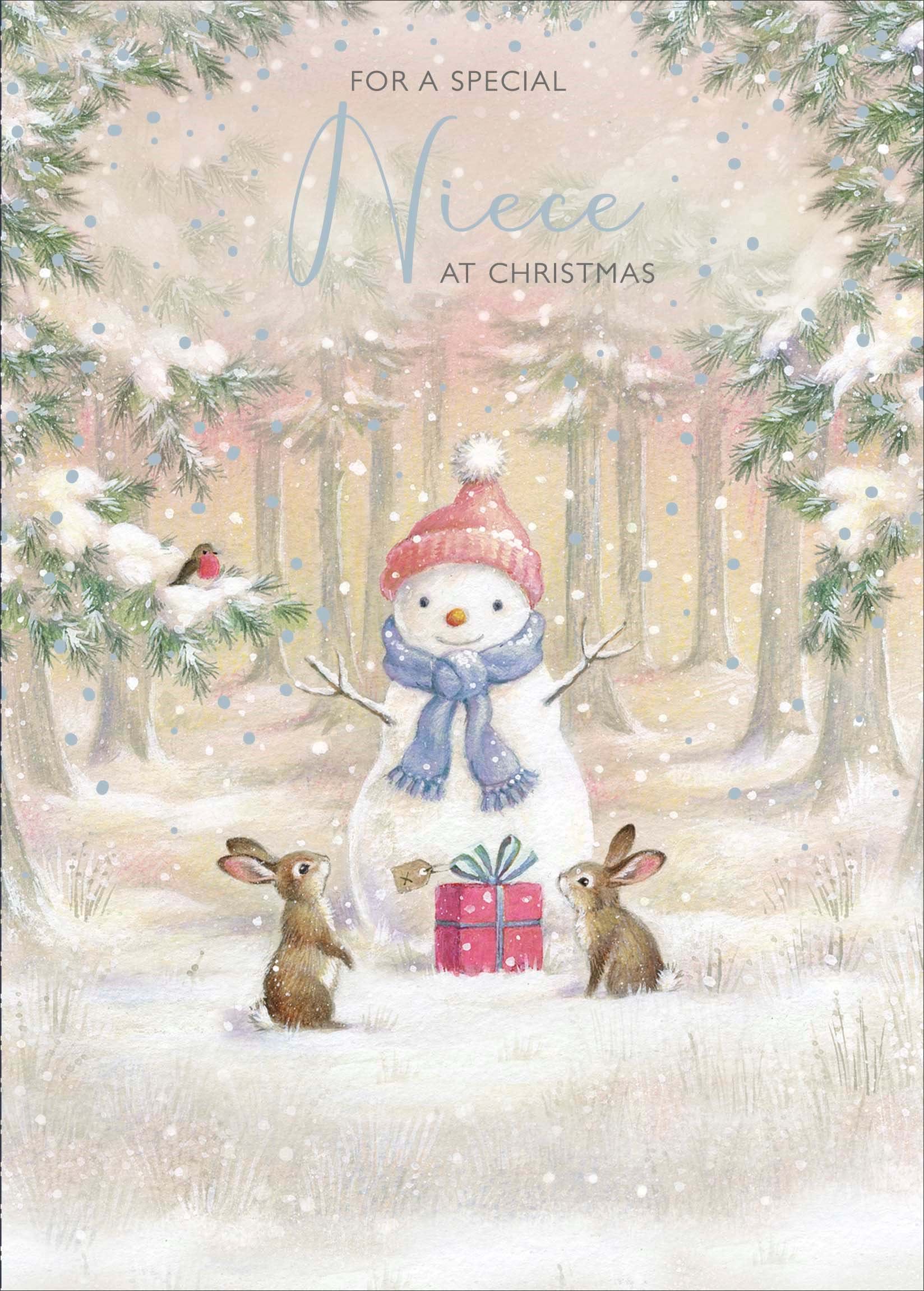Snowman Niece Christmas Card