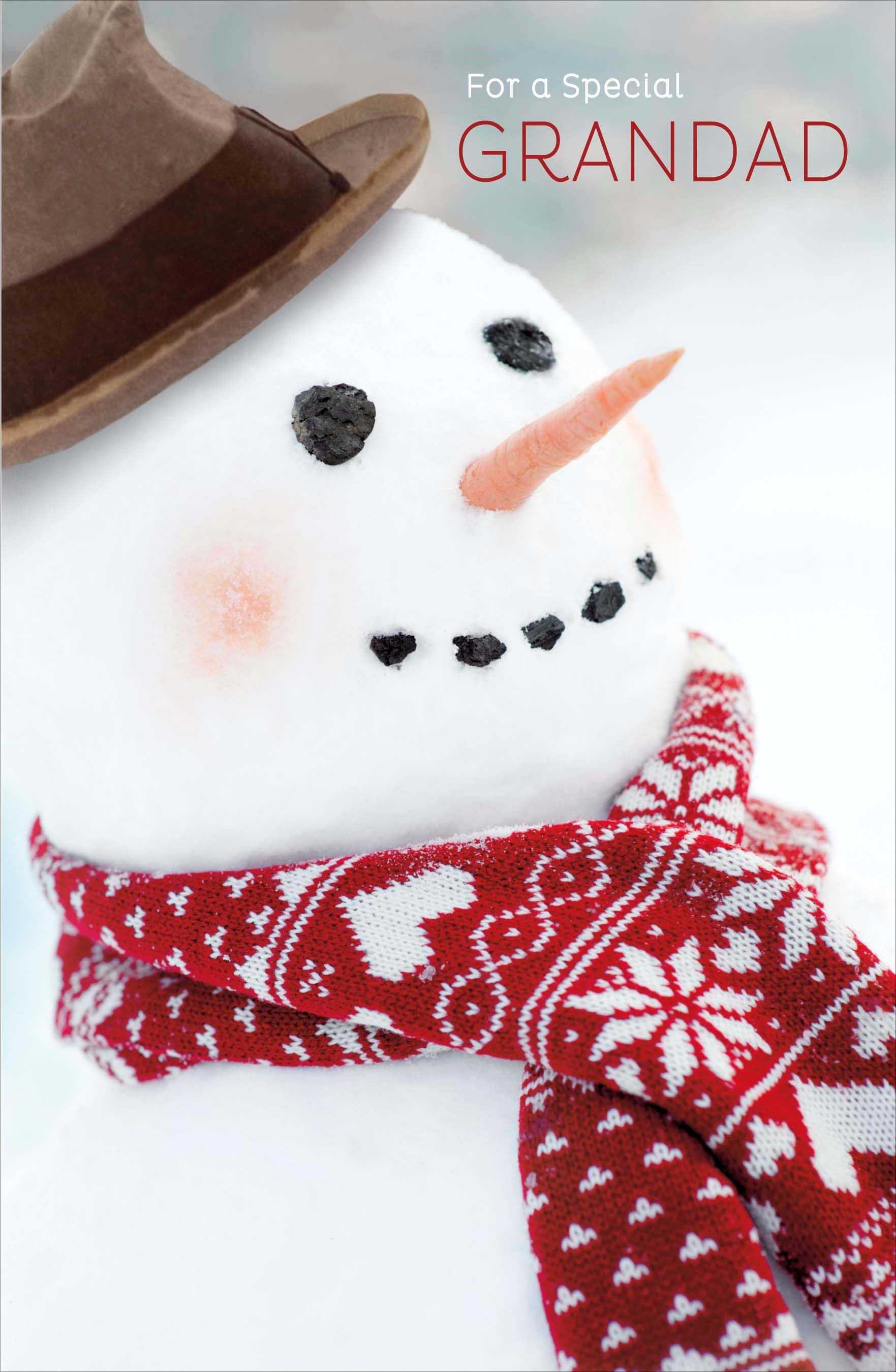 Snowman Grandad Christmas Card