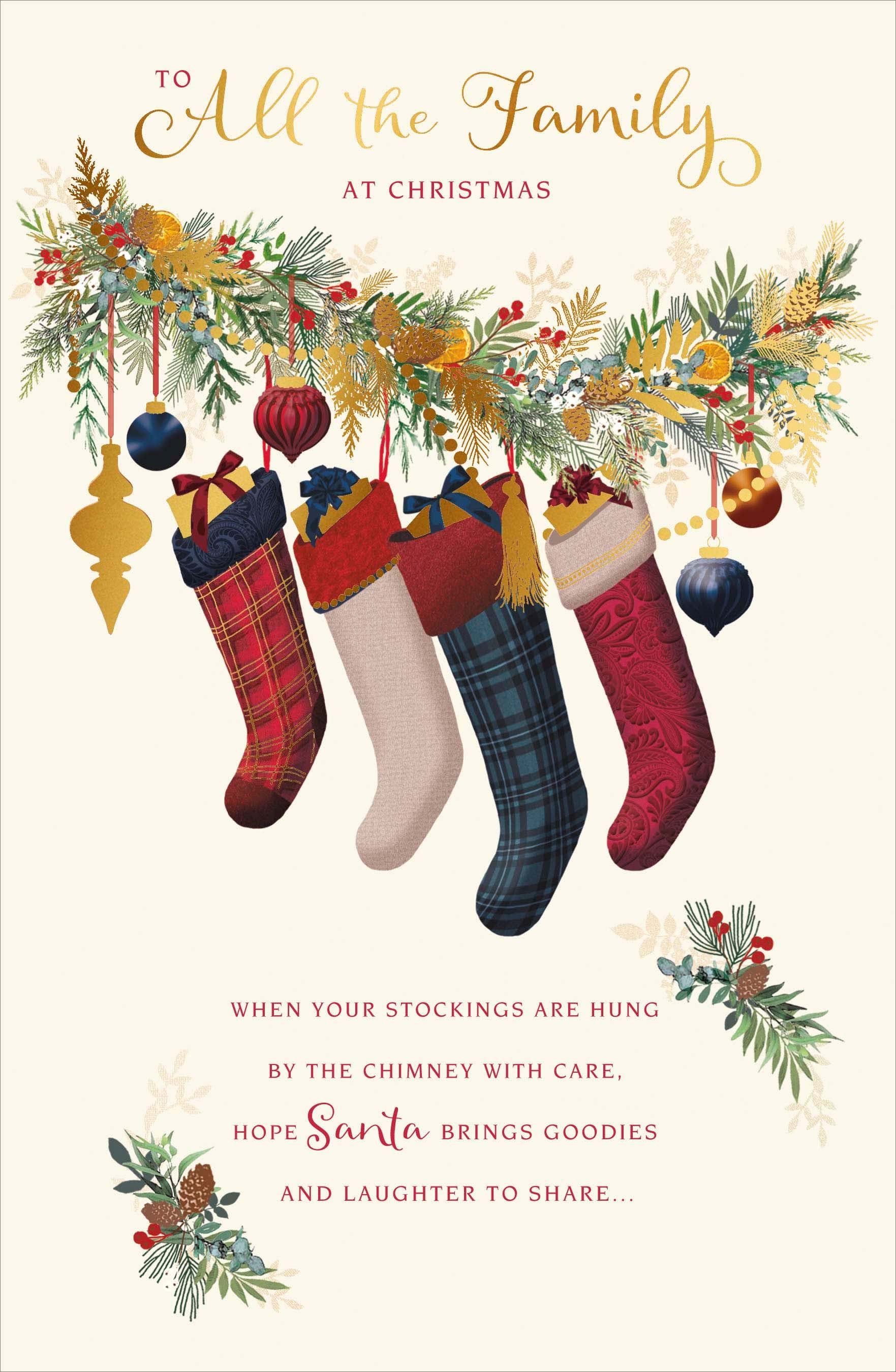 Stockings Family Christmas Card