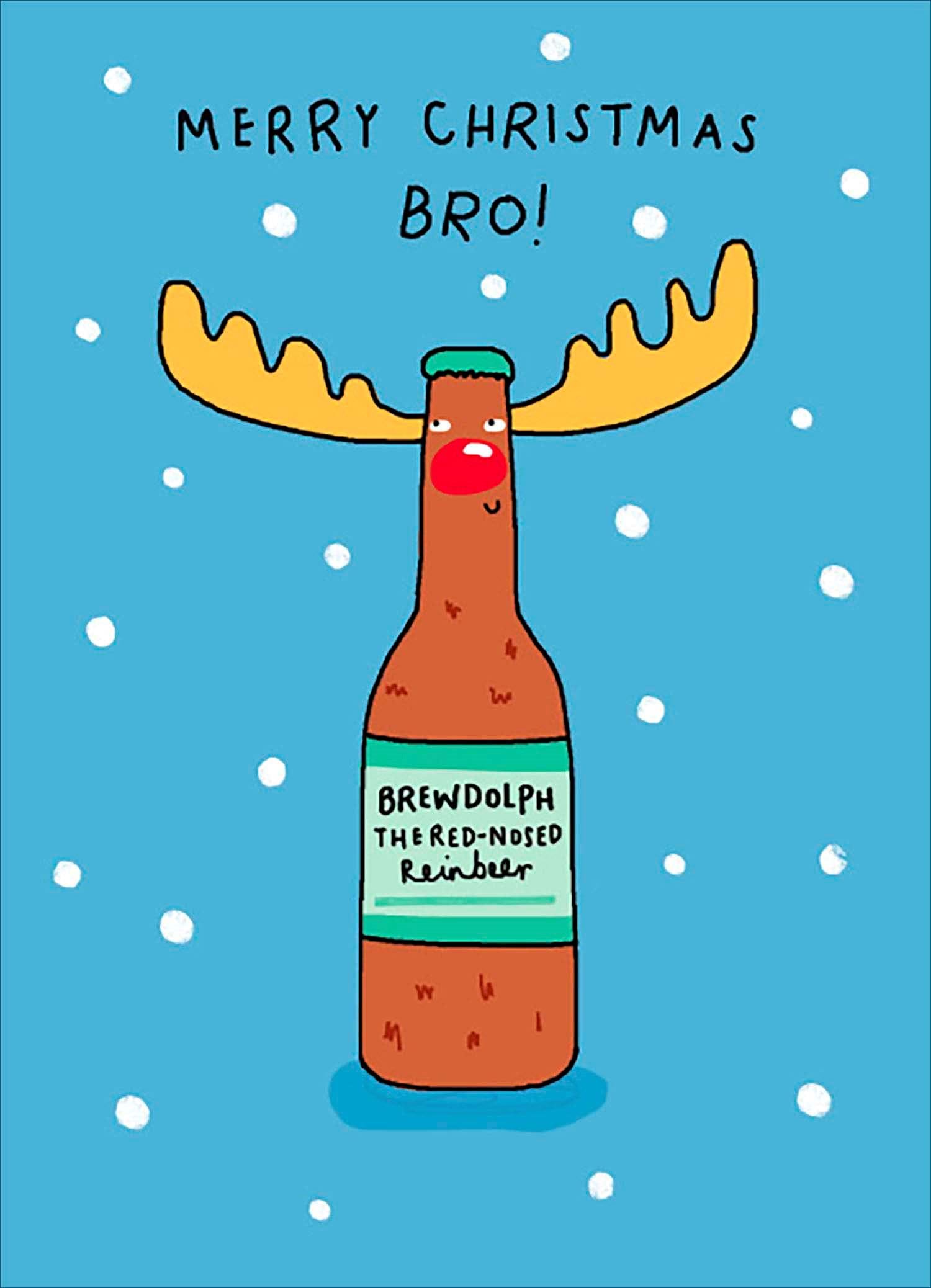 Brewdolph Brother Christmas Card