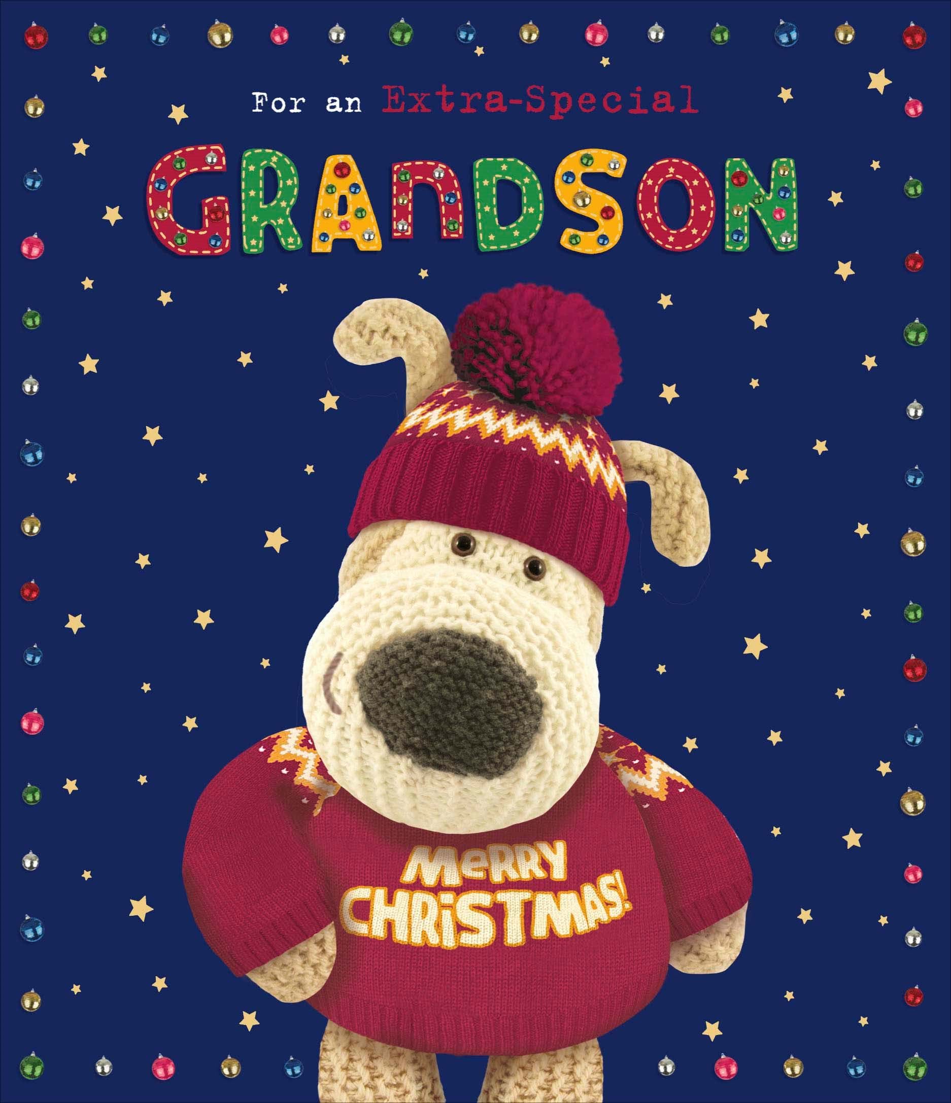 Cosy Jumper Grandson Christmas Card