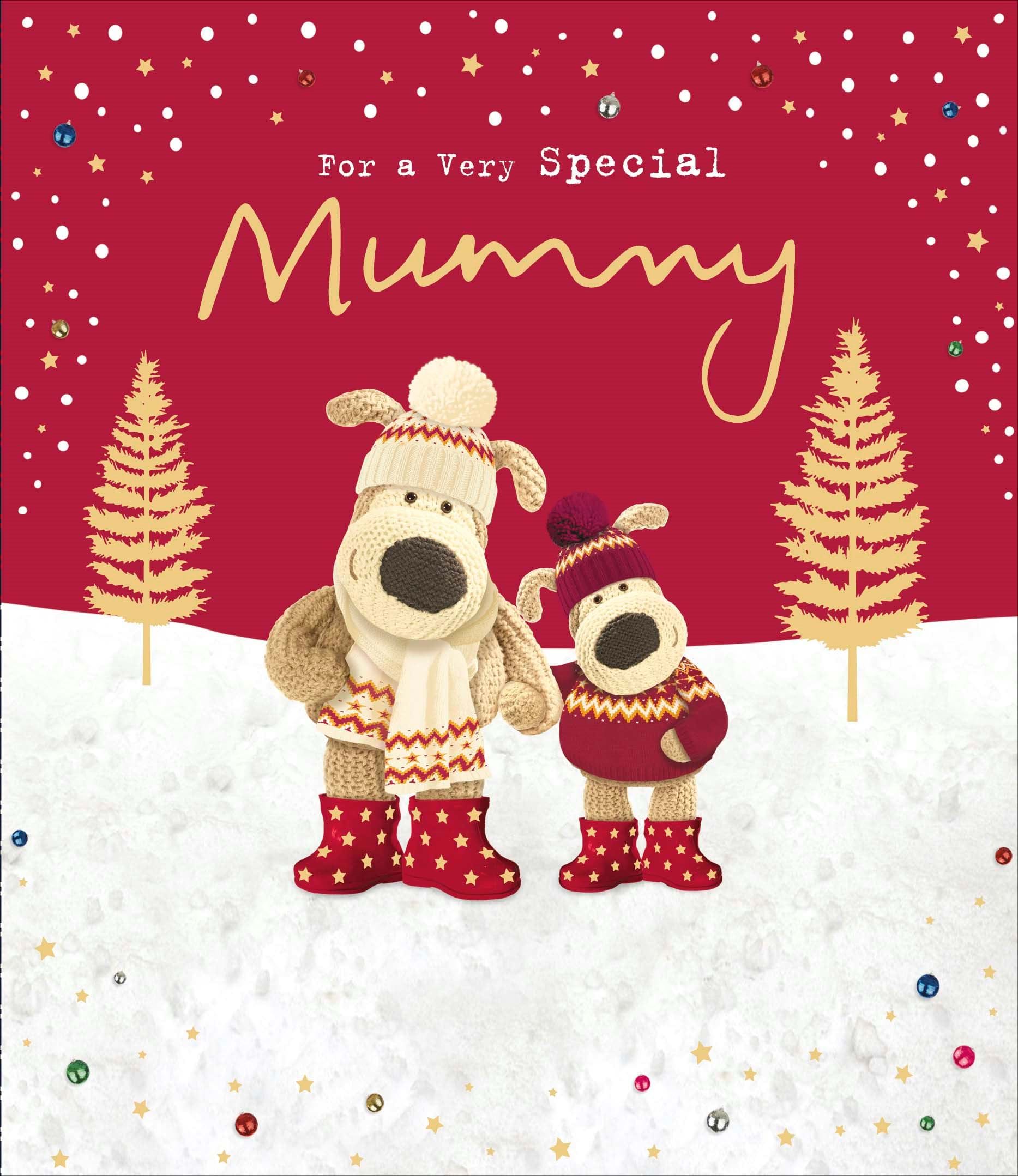 Boofle in the Snow Mummy Christmas Card
