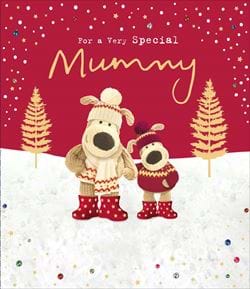 Boofle in the Snow Mummy Christmas Card