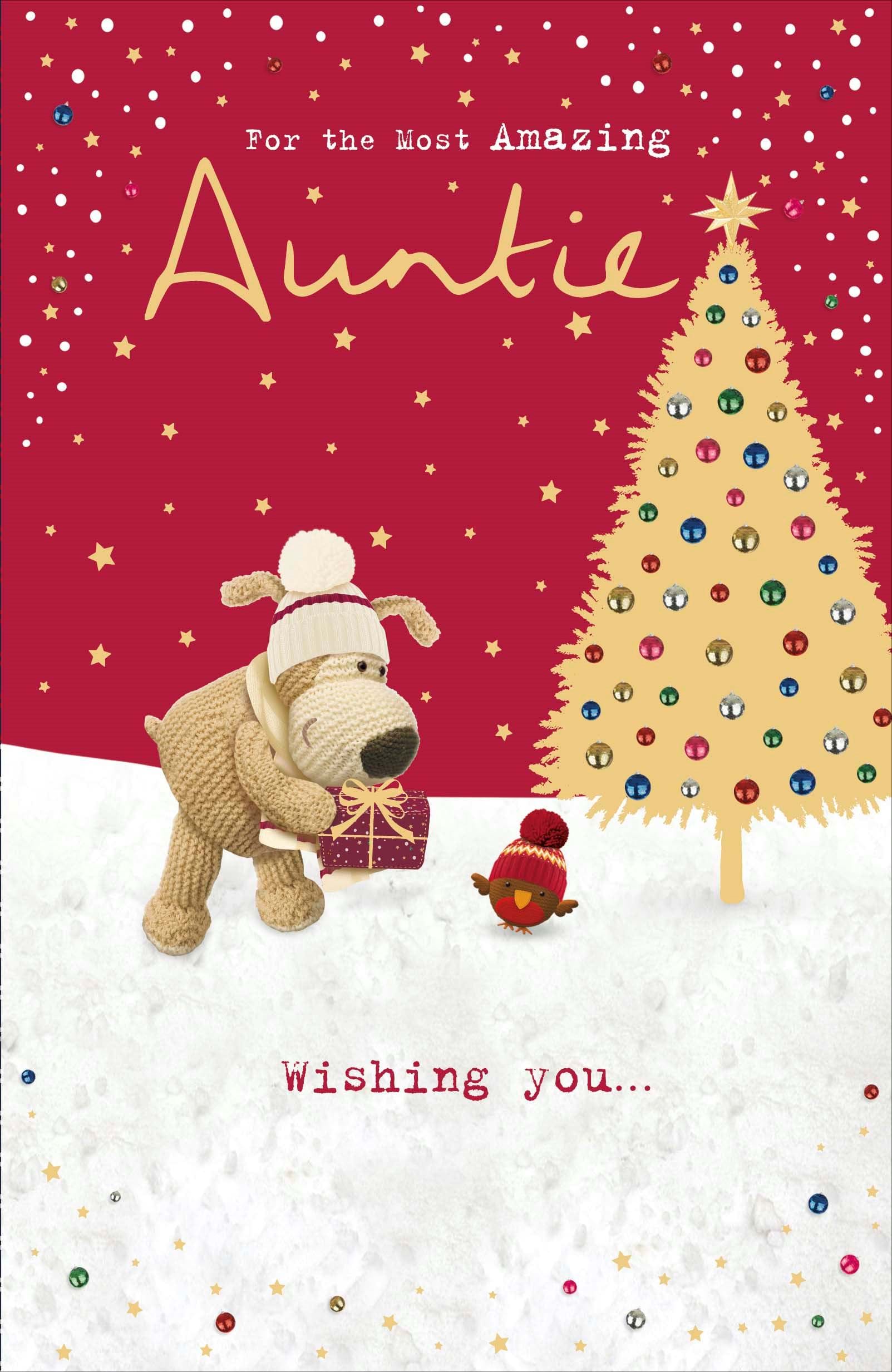 Boofle Auntie Christmas Card
