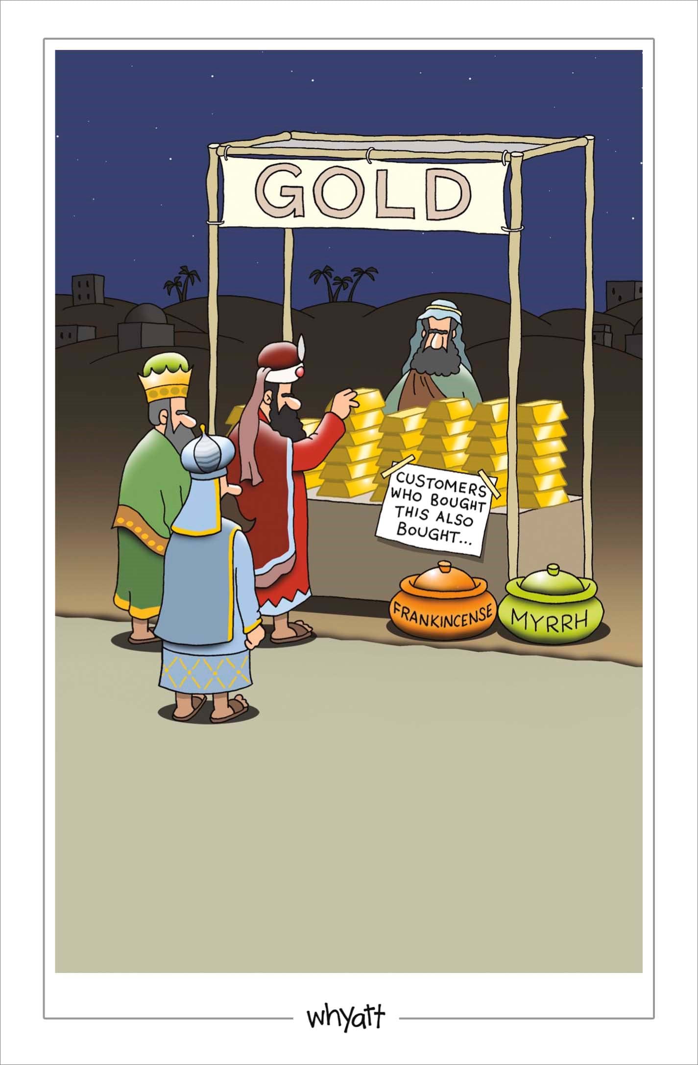 Gold Christmas Card