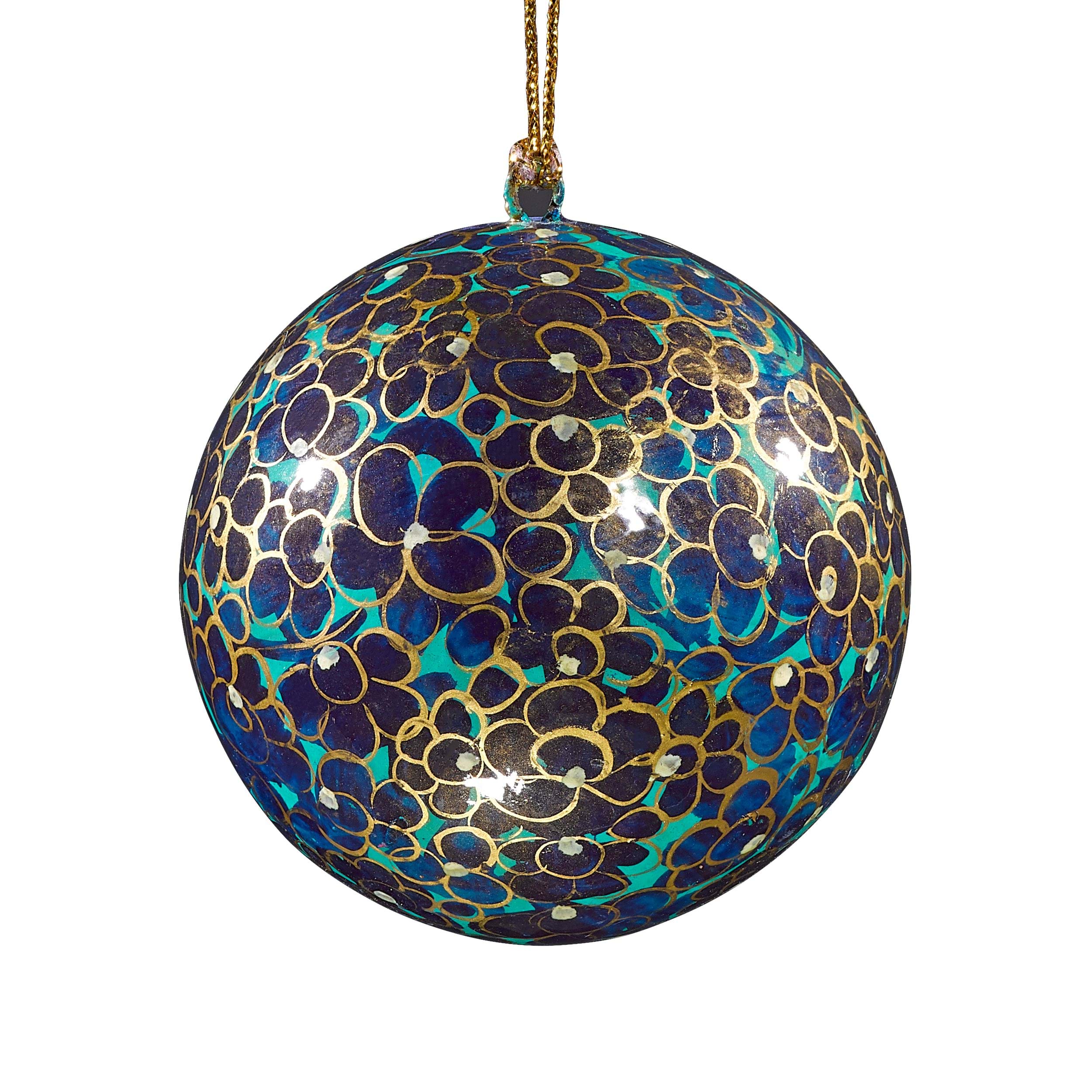 Blue Blooms Handmade Christmas Bauble