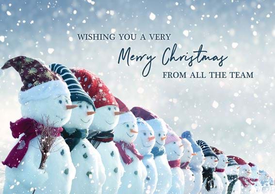 All in a Row Personalised Christmas Card