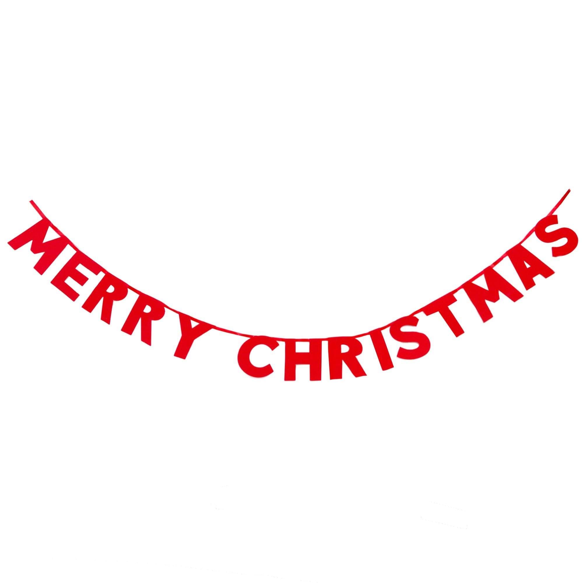 Merry Christmas Glitter Garland 2M