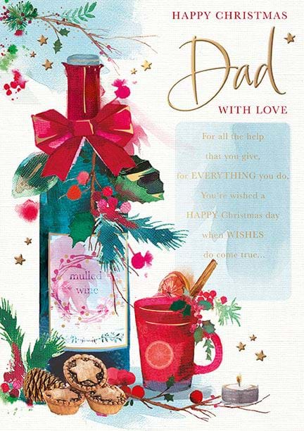 Mulled Wine Dad Christmas Card