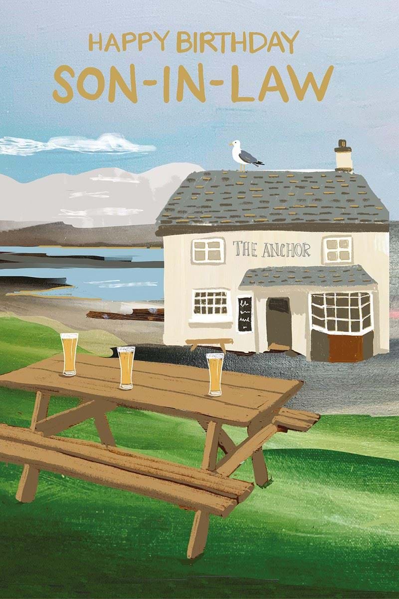 Seaside Pub Son-in-law Birthday Card