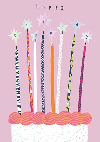 Tall Candles Birthday Card
