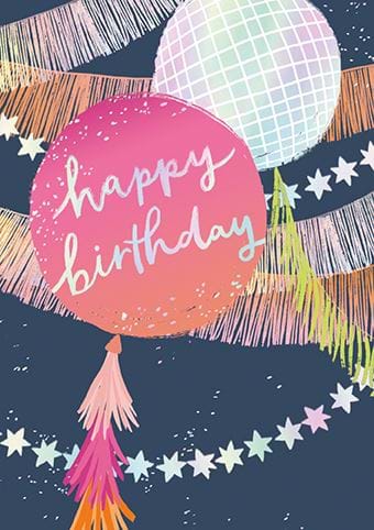 Frill Balloons Birthday Card