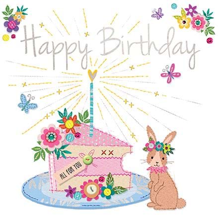 Bunny Cake Birthday Card