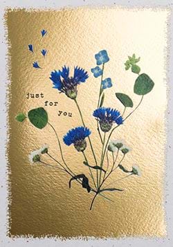 Wild Floral Blue Greeting Card