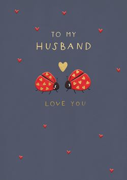 Ladybugs Husband Birthday Card