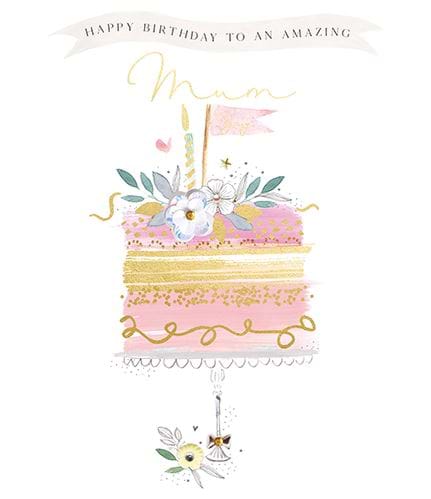 Pretty Cake Mum Birthday Card