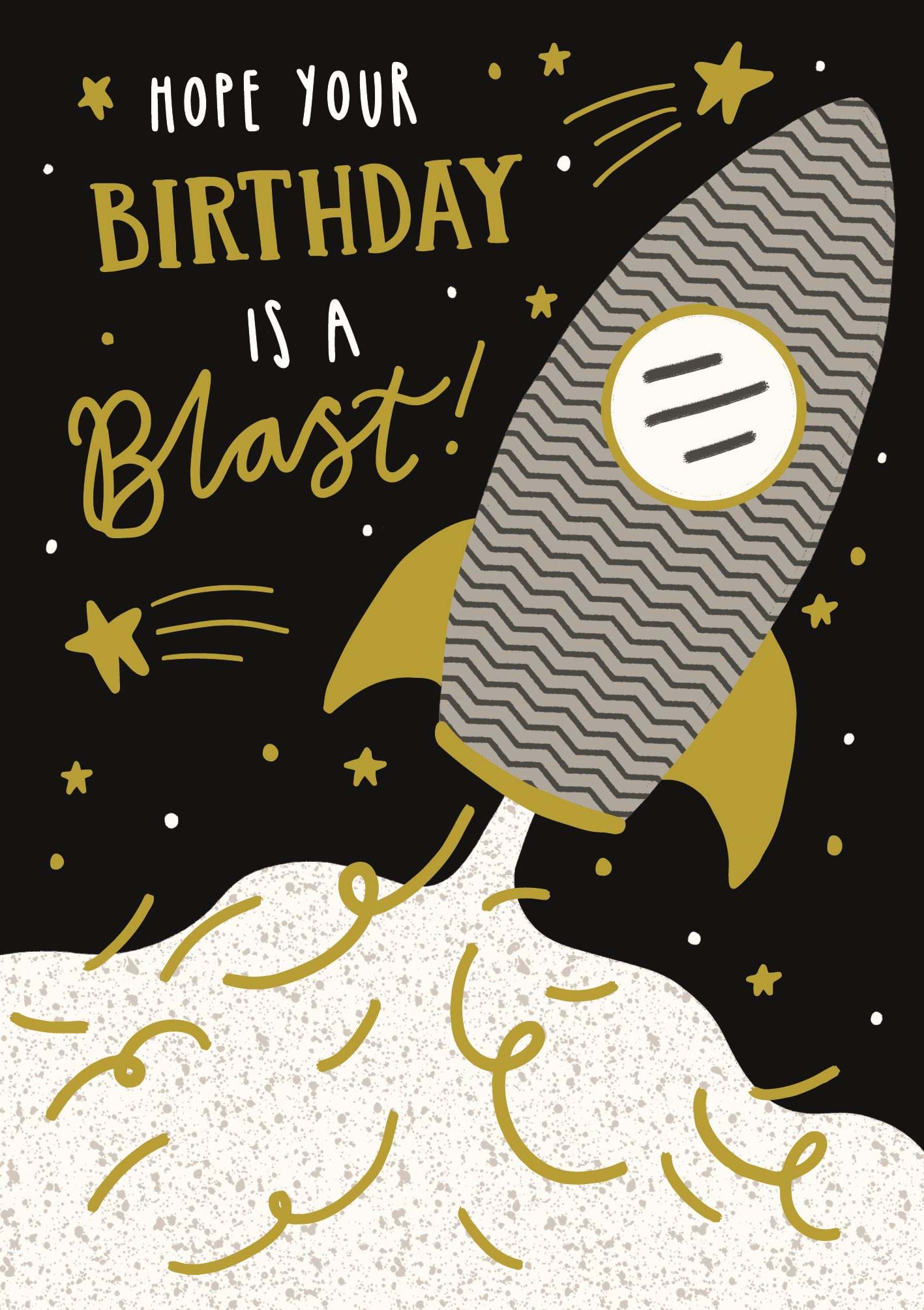 Blast Off Birthday Card