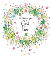 Clover Wishes Good Luck Card