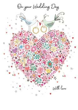 Love Birds Wedding Card