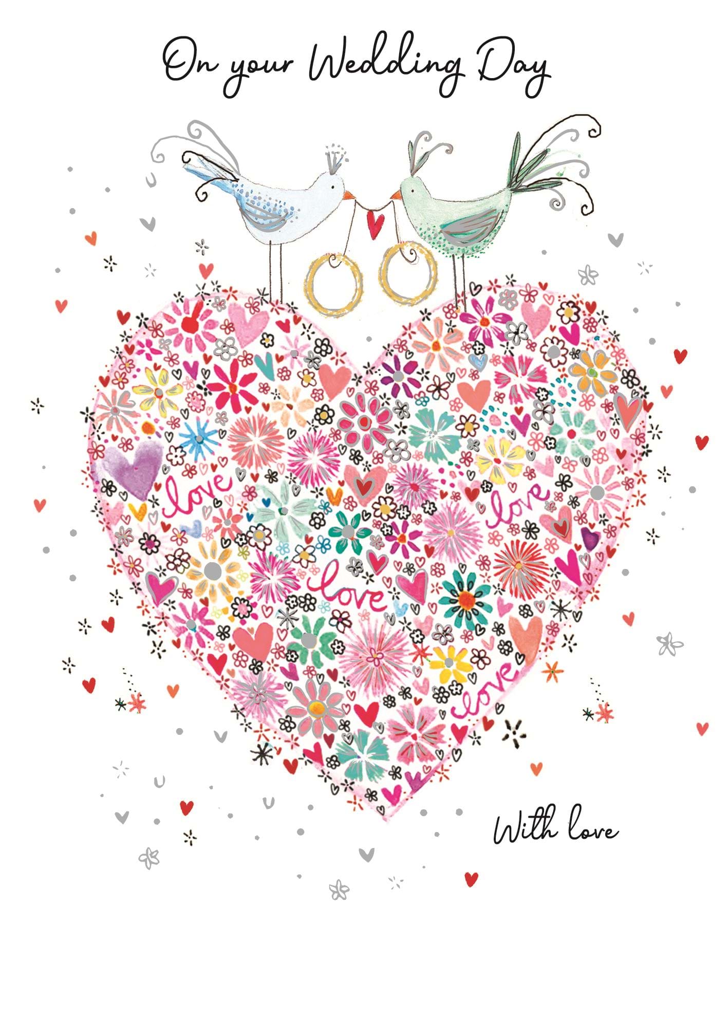 Love Birds Wedding Card