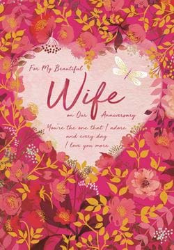 Beautiful Wife Anniversary Card