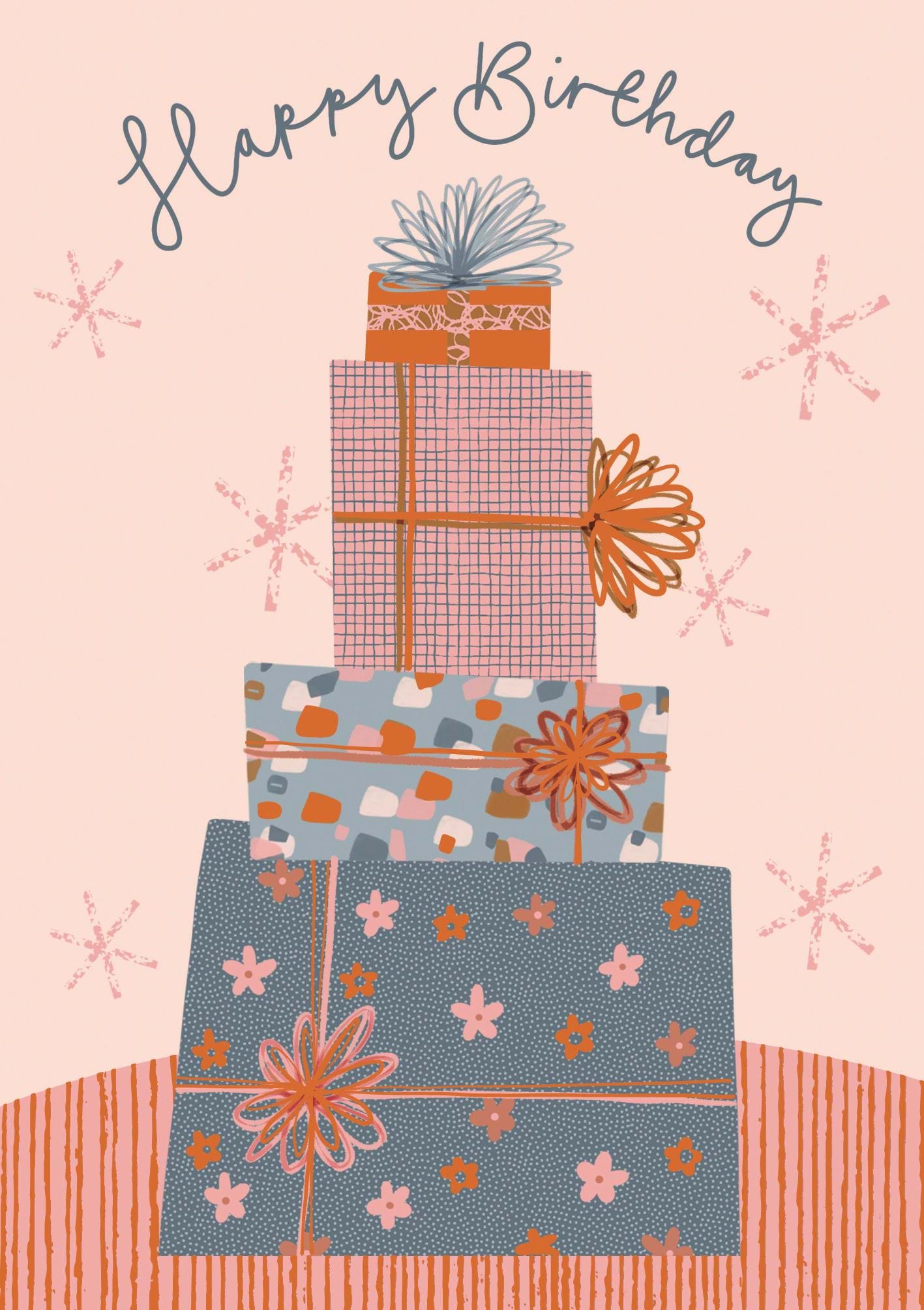 Wrapped Presents Birthday Card