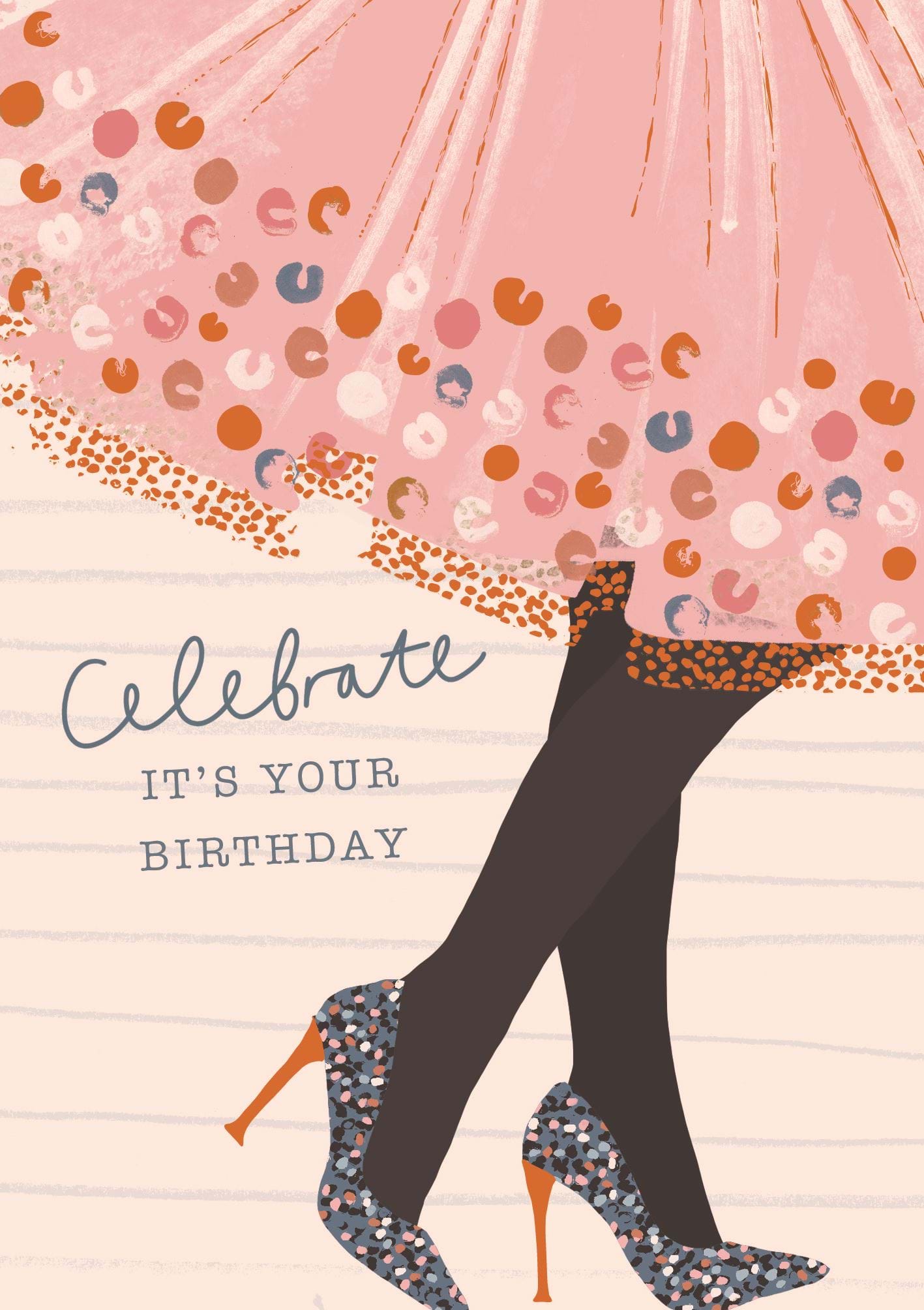 Confetti Dress Birthday Card