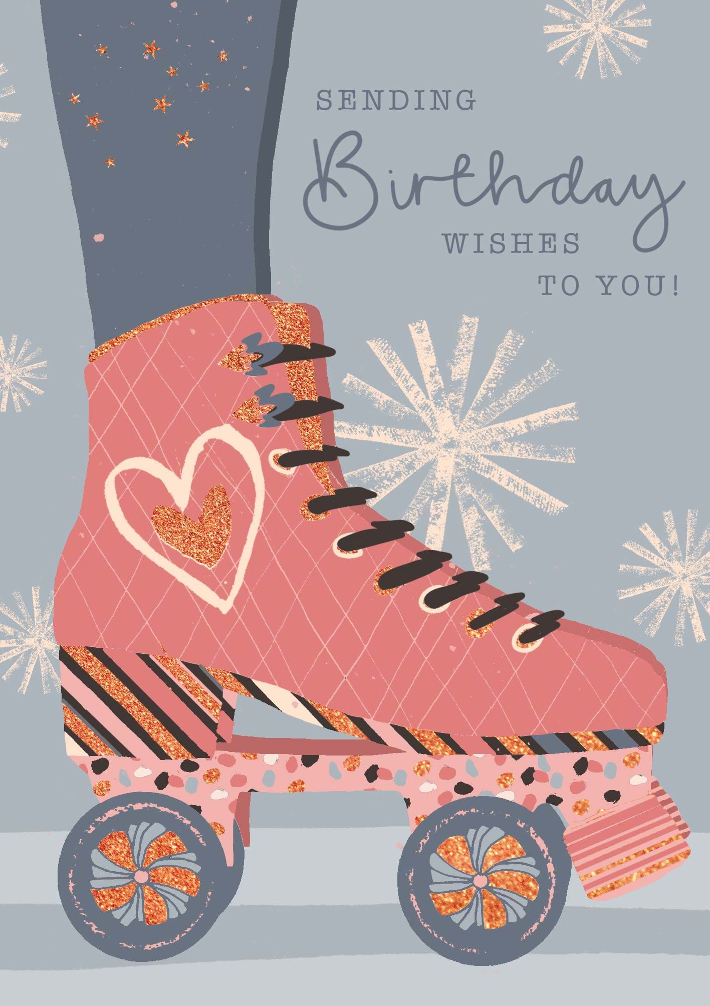 Retro Skates Birthday Card
