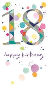 Multicolour 18th Birthday Card
