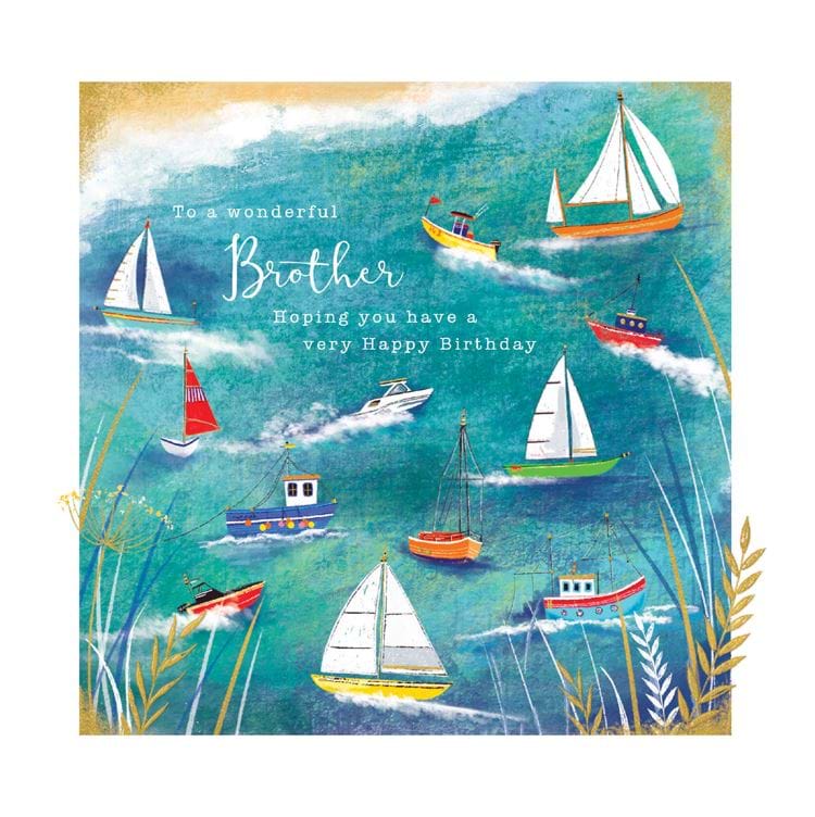 Sailing Boats Brother Birthday Card