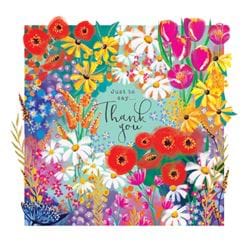 Bright Flowers Thank you Card