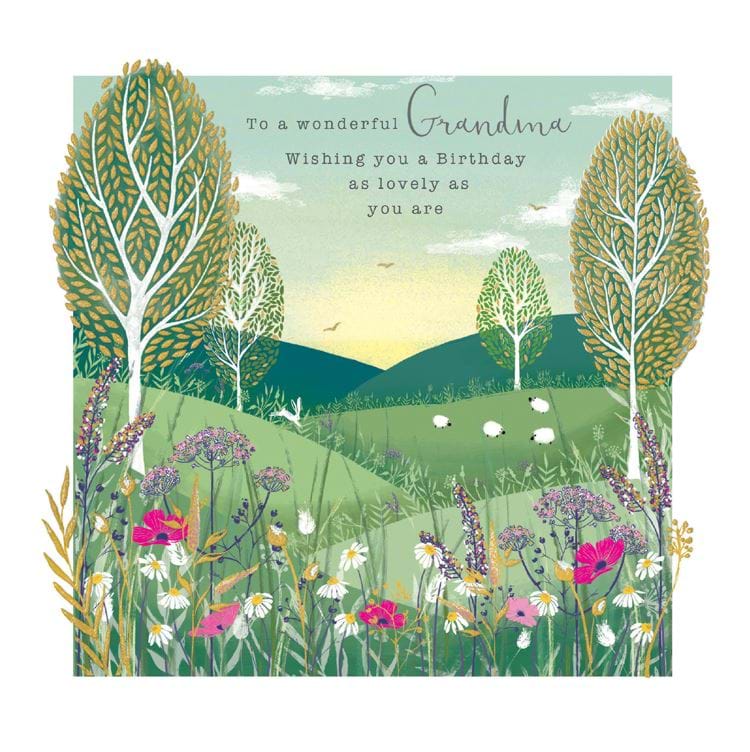 Beautiful Hills Grandma Birthday Card