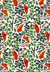 Robins & Holly Christmas Wrapping Paper
