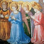 Adoring Angels Christmas Card