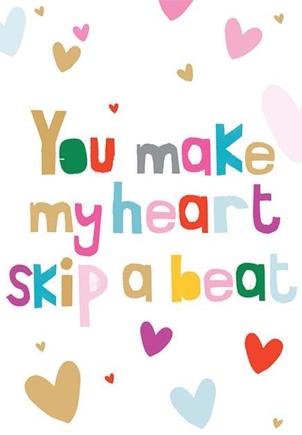 Skip a Beat Valentine's Card