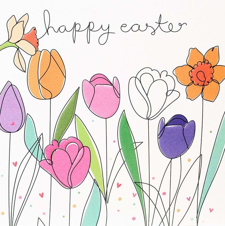 Spring Flowers Easter Card