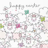 Smiling Sheep Easter Card