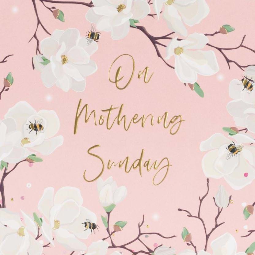 White Blossom Mothering Sunday Card
