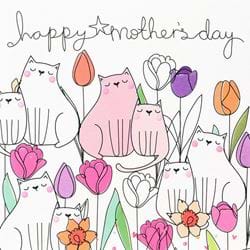 Pink Cats Mother's Day Card
