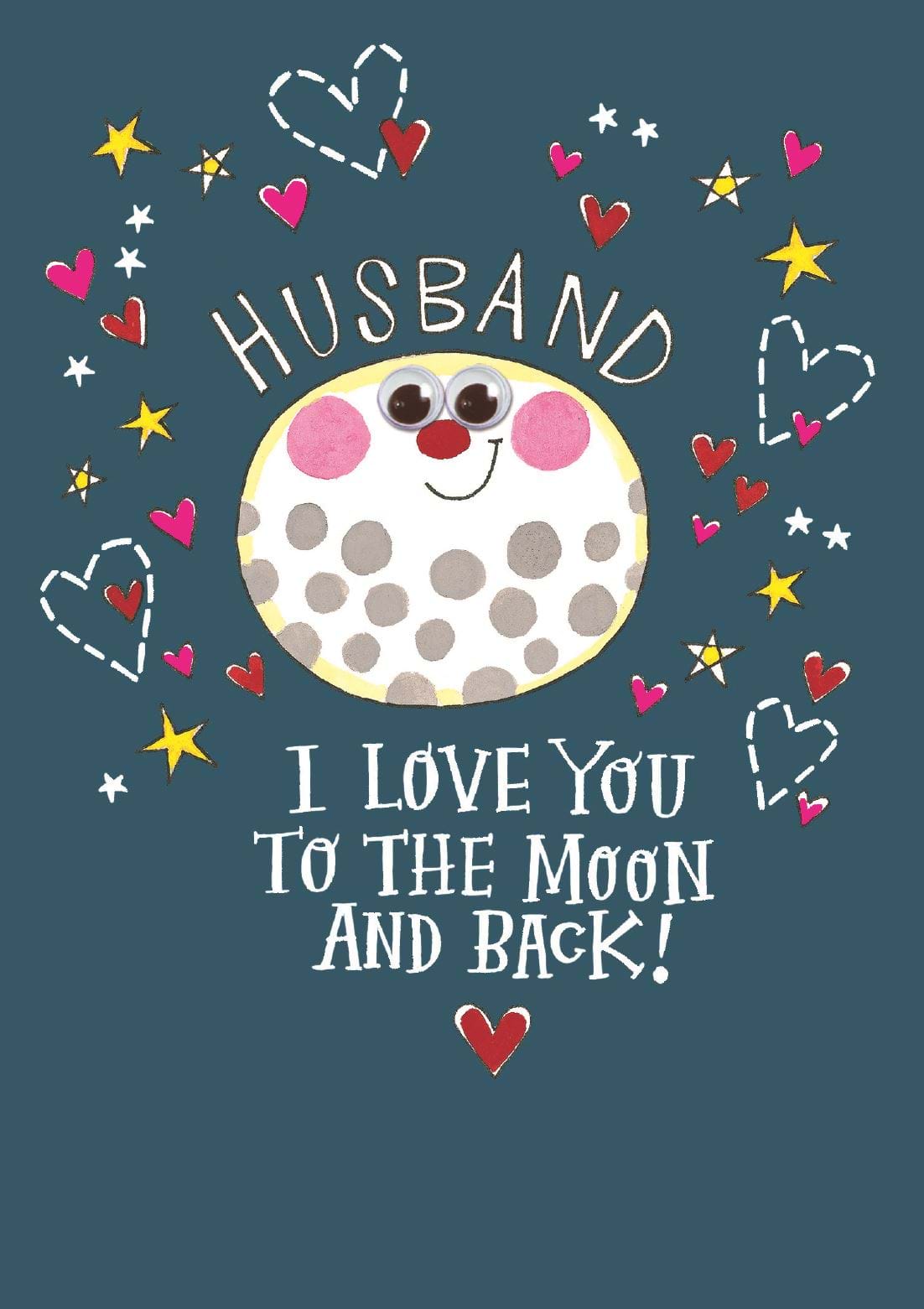 To The Moon Husband Valentine's Day Card