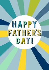 Green and Blue Stripes Father's Day Card