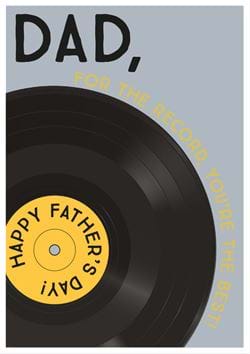 For The Record Father's Day Card