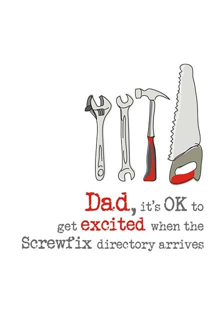 Screwfix Dad Greeting Card